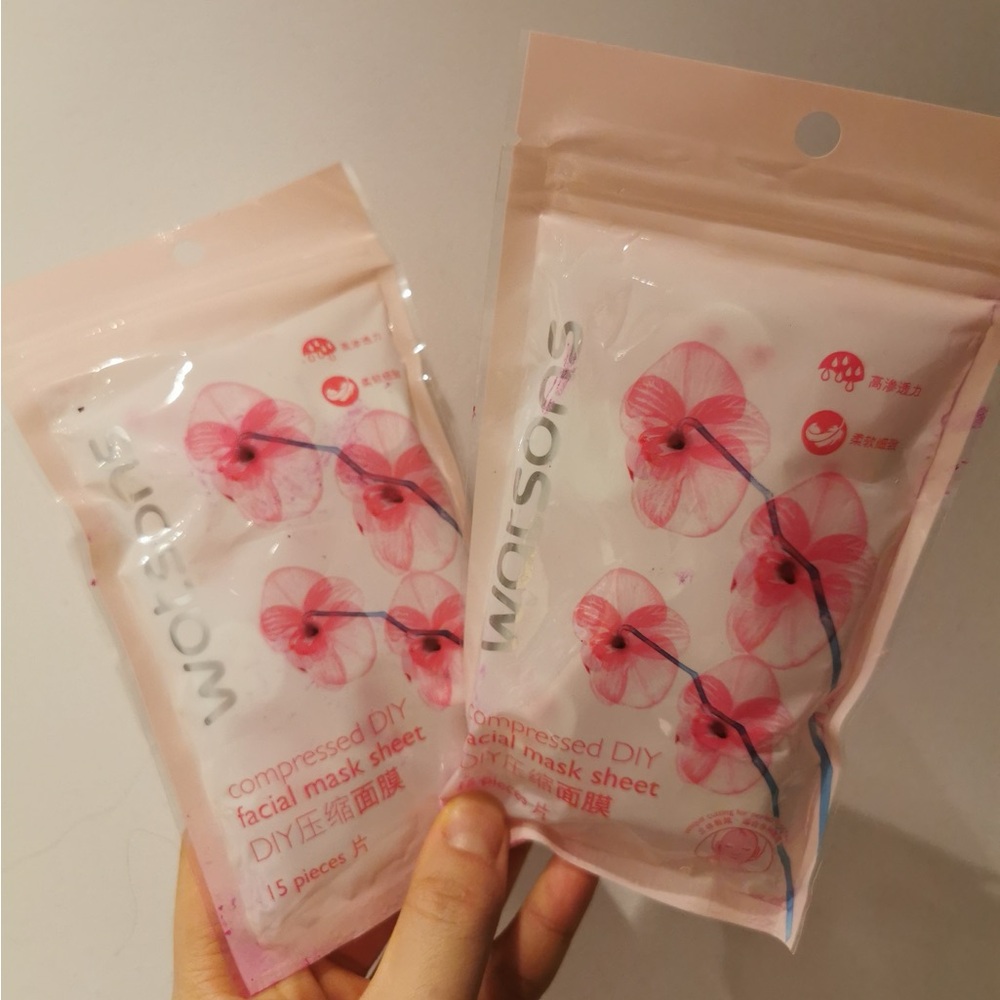 Pink Compressed DIY Facial Mask Sheets